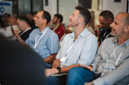 Founders in the audience during a VentureHack session