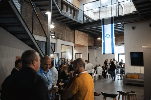 The VentureHack venue in Karmiel filling up before the event